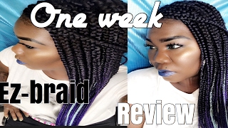 One week review featuring ez braid itch free hair [upl. by Einaej167]