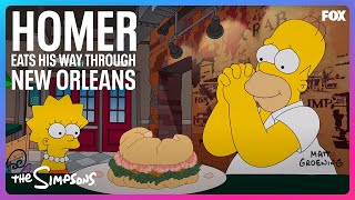 The Simpsons  Homer Eats His Way Through New Orleans [upl. by Gnilyam603]