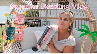 Summer Reading Vlog 🌴☀️🌸 [upl. by Aiouqahs]