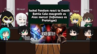 isekai fandom react to Death Battle Infamous VS Prototype [upl. by Mackler]