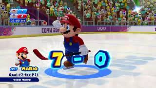 Mario amp Sonic at the Sochi 2014 Olympic Winter Games  Ice Hockey 194 Team MarioRed amp Green V5 [upl. by Island]