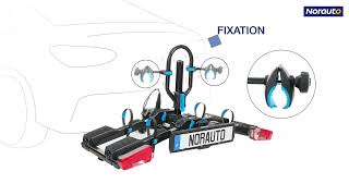 Portevélos attelage NORAUTO EFIT 2002 compatible 2 vélos électriques disponible sur Norautofr [upl. by Clark]