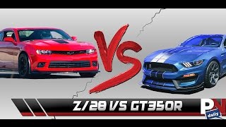 Camaro Z28 VS Mustang GT350R  Power Play Matchup [upl. by Vigen]