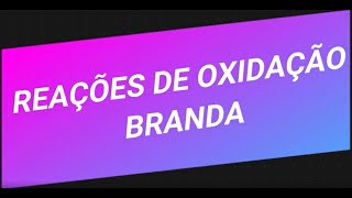 REAÇÃO DE OXIDAÇÃO BRANDA [upl. by Mukund952]