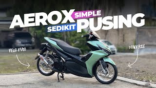 AEROX NEW MODIFIKASI ELEGANT  DOWNSIZE  budget pelajar tapi mewah [upl. by Htiaf57]