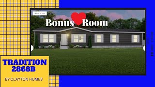 The Tradition 2868 B by Clayton Homes 98500  mobilehomediva [upl. by Llevaj]