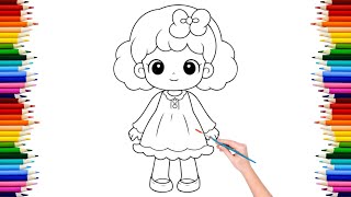 Lets colour a Little girl 👧 Splash and Spill  Story for kids [upl. by Atsejam]