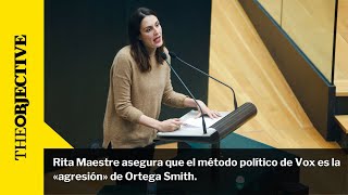 Rita Maestre asegura que el método político de Vox es la «agresión» de Ortega Smith [upl. by Darahs]