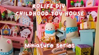 Building review video on Rolife Childhood Toy House Miniature [upl. by Goddart]