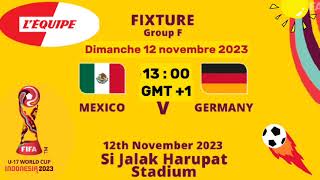 Coupe du monde U17  Mexique 1  3 Allemagne en direct sur lÉquipe 12112023 à 13 h [upl. by Laurentia]