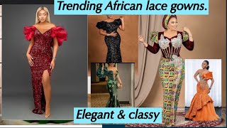 African lace dress styles for elegant ladies Latest and Trendy [upl. by Nauqel]