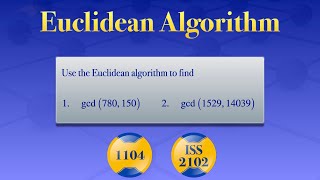 Euclidean algorithm  GCD [upl. by Ailic]