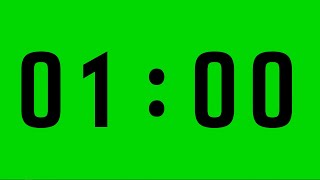 1 Minute Countdown Timer Chroma Key  No Sound [upl. by Harland]