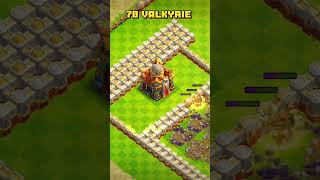 Impossible base70 Valkyrie VS 45 super Valkyrie clashofclans coc cocshorts shortsfeed virial [upl. by Wallach]