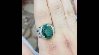 Natural Emerald  Origin Swat Silver Ring emerald emeralds emeraldstones emeraldrings gems [upl. by Hisbe]