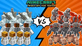 REDSTONE GOLEMS vs FROSTMAW amp MUTANT SNOW GOLEM [upl. by Nohsid]