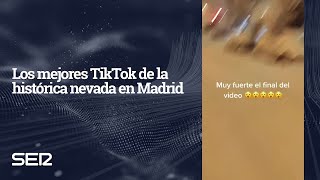 Los mejores y más divertidos vídeos de la nevada en Madrid [upl. by Franciska]