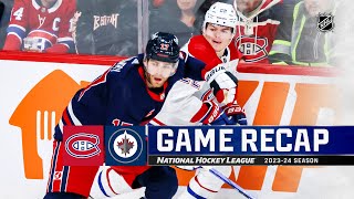 Canadiens  Jets 1218  NHL Highlights 2023 [upl. by Somerville986]