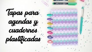 Cómo hacer tapas para agendas o cuadernos plastificadas encuadernación con anillas happy planner [upl. by Ylesara]