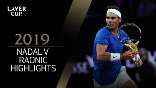 Nadal v Raonic Match Highlights  Laver Cup 2019 [upl. by Doughty]