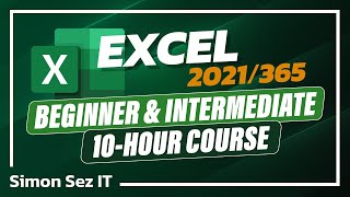 Excel 2021365 Beginners amp Intermediate Training 10Hour Excel Tutorial Class [upl. by Alper]