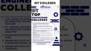 IIIT Top 10 Colleges in India  Fees amp CutOff Detailed All Branch iiitcutoff engineering [upl. by Pence]