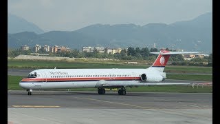 Meridiana Airlines Mcdonnel Douglas MD83 Milan Bergamo To Olbia [upl. by Irb]