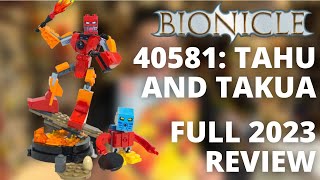 LEGO Bionicle is BACK 2023 Tahu and Takua Set 40581 GWP REVIEW [upl. by Mylor]