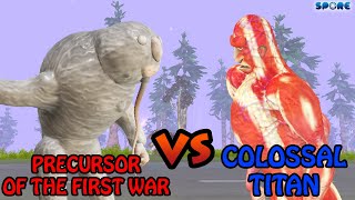 Precursor of the First War vs Colossal Titan  Horror vs Kaiju S2E8  SPORE [upl. by Ettolrahs]