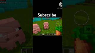 Minecraft pig 🤣🤣subscribe minecraft gaming [upl. by Nealy]