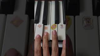 Easy songs for piano  Au clair de la lune for begginers [upl. by Garbers476]