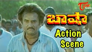 Baasha Movie  Best Action Scene  Superstar Rajinikanth [upl. by Arobed]