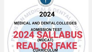 MDCAT 2024 Syllabus Real or Fake [upl. by Yolanda817]