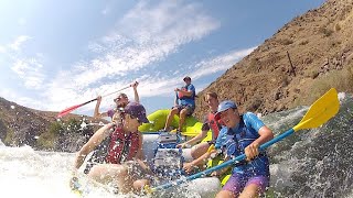 A wet day in Maupin Oregon  Whitewater rafting on the Deschutes 4250 cfs [upl. by Ahsieuqal945]