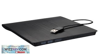 External USB 20 DVD RW CD Writer Slim Optical Drive Burner Reader Review [upl. by Mehta]