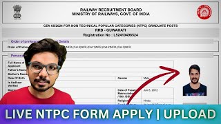 Live NTPC Form Apply  Documents कैसे Upload करें [upl. by Mamoun]