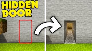 Minecraft Bedrock Easiest Hidden piston door of alltime [upl. by Nnairrek73]