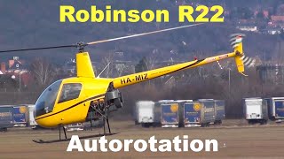 Robinson R22 helicopter engine start takeoff autorotation and landing [upl. by Siradal584]