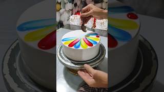 Multi Colour Cake  Multi Colour Combination Cake Design shorts youtubeshorts [upl. by Vezza]