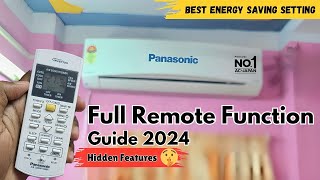 Panasonic Ac Hidden Features🔥  A to Z Full Remote Control Manual Guide 2024 [upl. by Ellerad]