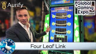 Aurify Four Leaf Link Slot Machine G2E2024 [upl. by Trixie106]