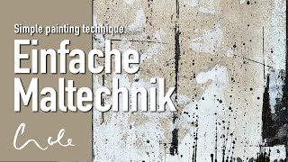 Abstrakte AcrylMaltechnik mit Struktur und Kaffee [upl. by Ecinereb]