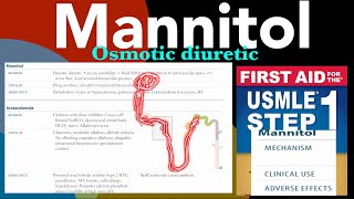 Mannitol an osmotic diuretic in HindiUrdu by first aid for USMLE step 1 [upl. by Fontana110]