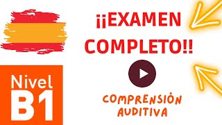 🇪🇸EXAMEN DELE B1🇪🇸14  examen ¡COMPLETO RESUELTOparte comprensión AUDITIVA👂🏻listening in Spanish [upl. by Machute]