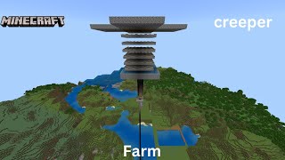 Minecraft Unlimited Creeper Farm Build Survival pt 1 [upl. by Ahseiyn706]