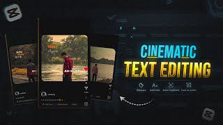 Instagram CINEMATIC Text Video editing in mobile  Capcut video editing  A Complete Tutorial [upl. by Tristram]