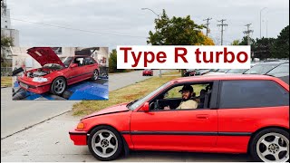 Clean Ef turbo honda civic full type r swap dynotune got sold [upl. by Melisenda]