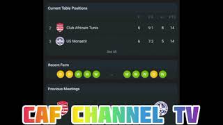 LIVE Club Africain Tunis VS US Monastir Tunisia division 1Round 7 [upl. by Gaylord]