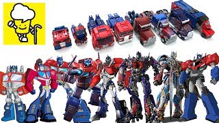 Different Optimus Prime Transformer robot truck toys ランスフォーマー 變形金剛 movie robots in disguise [upl. by Mariquilla]