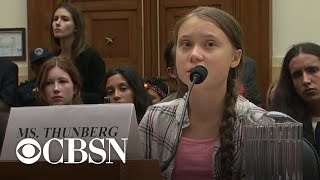 Teen climate activist Greta Thunberg testifies before Congress [upl. by Nalloh]